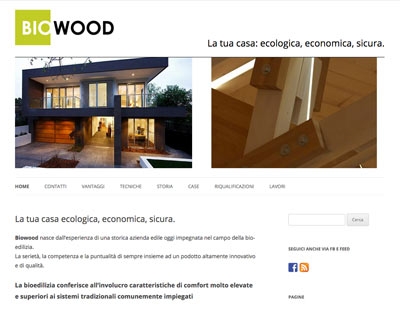 Sito web Biwood.it Anonima Design